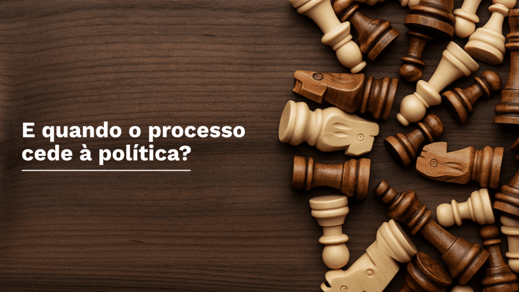 E quando o processo cede à política?